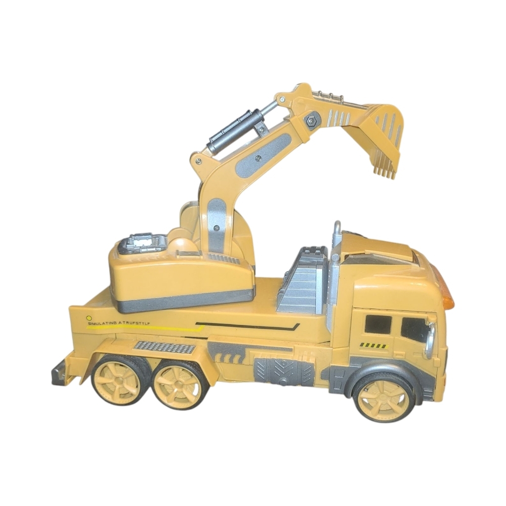 RC Car Transformer Construction Toy Truck with Excavator Arm - Yellow Soul Steel